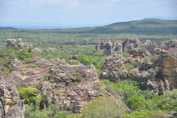 Bela paisagem vista do alto do mirante no Parque Nacional de Sete Cidades - PI